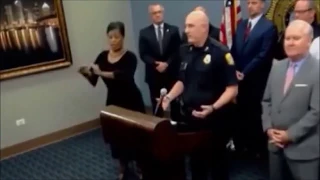 Sign-language Interpreter delivers gibberish at police presser