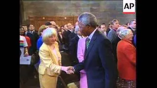 UK: LONDON: NELSON MANDELA ADDRESSES PARLIAMENT