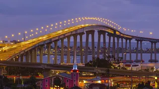 San Diego-Coronado Bridge Evening Timelapse