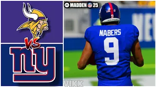 Vikings vs Giants Week 1 Simulation (Madden 25 Rosters)