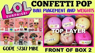 LOL Surprise Confetti Pop Wave 2 Series 3 Ball Placement and Weight Hacks Beatnik Babe Pharaoh Babe