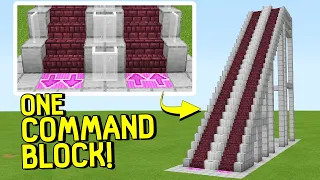 How to Make an Escalator in Minecraft Bedrock Edition (One Command Block)