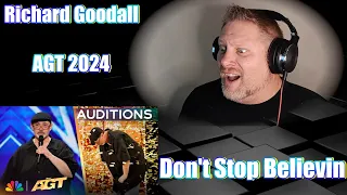 Golden Buzzer: Richard Goodall - Don't Stop Believin | Auditions | AGT 2024 | REACTION