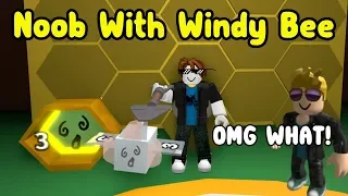 Noob With Windy Bee! Made 10 Million Honey In 2 Hours! - Bee Swarm SImulator