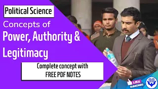 POLITICAL SCIENCE : What is Power, Authority & Legitimacy? | For BA,BA.LLB | + FREE Notes PDF