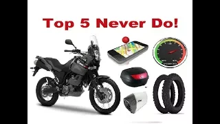 Top 5 Things You Should Never do on a Long Motorcycle Trip!