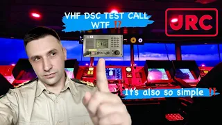 VHF DSC TEST CALL ON SHIP AND COAST STATIONS.VHF JRC NCM-1770.GMDSS RADIO EQUIPMENT.GMDSS TEST