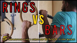 5 Reasons WHY You Should Workout With GYMNASTICS Rings VS Bars | BACK Training