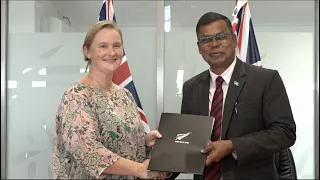 Fiji’s DPM and Minister for Finance, signed an agreement for NZ's $10 million budget support.