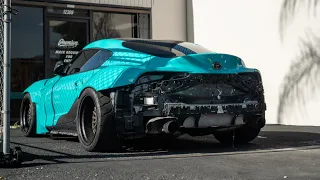 Widebody Mk5 Supra Gets Vinyl Wrapped!