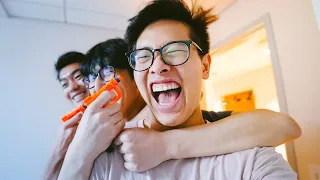 Nerf Battle in a College Dorm