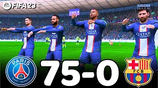 FIFA 23 | RONALDO, MESSI, MBAPPE, NEYMAR ALLSTARS | PSG 75-0 BARCELONA | UEFA Champions League Final