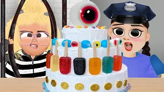 Mukbang Giant Eyeball Jelly Cake 하이유의 대왕 눈알 젤리 케이크 먹방! Escaping Candy Jail | Hubabu Animation