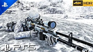(PS5) Incredible Winter Sniper Mission from Call of Duty MW 2 Campaign Remastered - 4K 60FPS HDR
