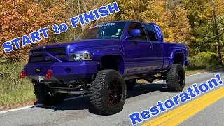 “MUST SEE” Lifted 2nd Gen Dodge Ram START to FINISH Restoration!