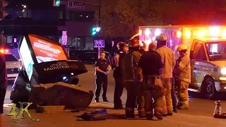 Montreal: Car takes down street sign at corner of Jean-Talon and Parc 9-26-2017