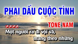 Karaoke Phai Dấu Cuộc Tình Tone Nam Dễ Hát | Hoàng Luân