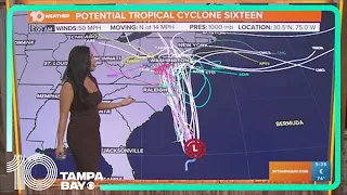 Tracking the Tropics: PTC Sixteen to become subtropical, tropical storm by Friday | 5 a.m. Friday