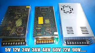 How to modify SMPS power supply to any voltage 12v 24v 36v 48V 60V 72v 90V