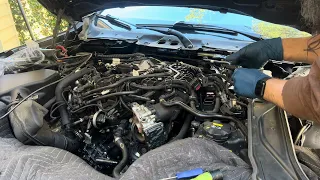 Removing an intake manifold for repairs on BMW 430i