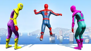 GTA 5 Water Ragdolls Rainbow Spiderman Jumps/Fails (Euphoria Physics | Funny Moments) #3