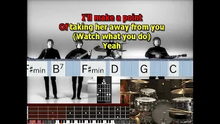 You’re Going To Lose That Girl Beatles isolated lead vocal Lennon piano + guitar lyrics chords