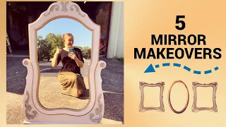 How to Update Old Mirrors | DIY Mirror Painting | 5 Furniture Flips
