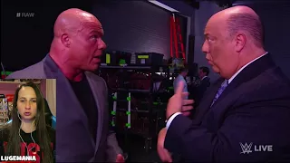 WWE Raw 4/2/18 Kurt Angle Backstage with Paul Heyman