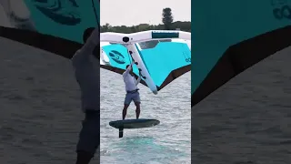 Testing the new 8m Vision wing | Wing Foil #shorts