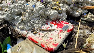 Looking for a phone buried in cement || Restoration broken phone Oppo