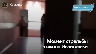 Момент стрельбы в школе Ивантеевки