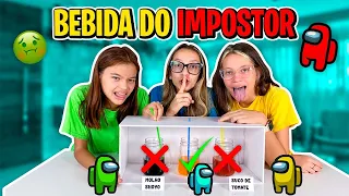 QUEM ESCOLHER A BEBIDA DO IMPOSTOR GANHA! DESAFIO AMONG US VIDA REAL FT MUNDO DA VIVI