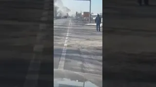 Только что по дороге на Харьков была подорвана военная техника оккупантов