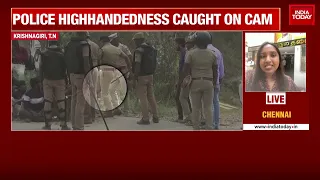 Police Highhandedness Caught On Cam | Cops Kicks Man On Chennai- Bangalore Highway