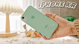 Unboxing iphone XR in 2021, cute accessories.