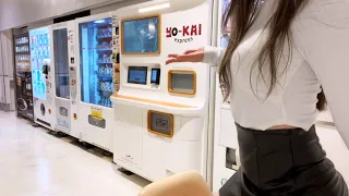 見たことない！ユニークな自動販売機の宝庫👀羽田空港で自動販売機グルメだけ食べて１日過ごしてみた💕