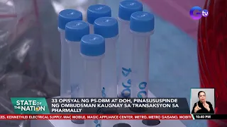 33 opisyal ng PS-DBM at DOH, pinasusupinde ng Ombudsman kaugnay sa transaksyon sa Pharmally | SONA