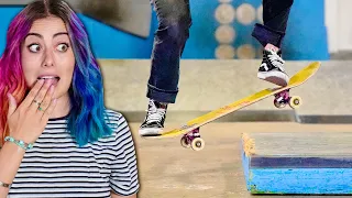 JENISE SPITERI LEARNS HOW TO OLLIE UP A CURB!