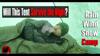 Attacked by the Wind and Snow - Winter Storm Hot Tent Adventure - Multid