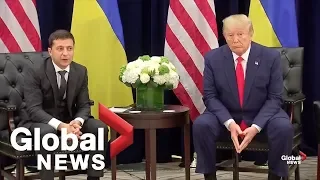 Trump meets with Ukrainian President after phone call transcript released | FULL