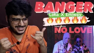 EMIWAY X LOKA - NO LOVE (PROD. AAKASH) (OFFICIAL MUSIC VIDEO) | REACTION | Rtv Productions