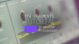 Tutorials | Efx FRAGMENTS - Granular Processor