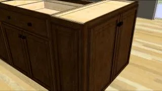 Design an Island with Wall Cabinet Ends