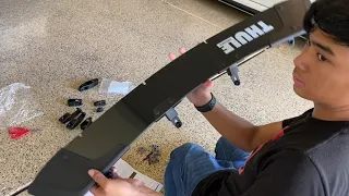 Unboxing and Install of Thule 8701 AirScreen Fairing 38 on a Bmw 3 series with OEM roof racks