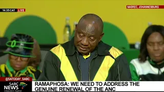 ANC president Cyril Ramaphosa gives closing address