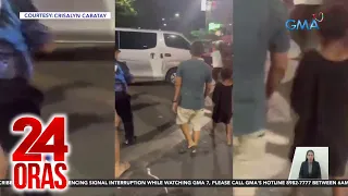 Motorsiklo, binundol ng van dahil sa naunang gitgitan; tricycle at kotse, nadamay | 24 Oras