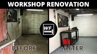 Workshop renovation in 6 minutes timelapse - floor and walls