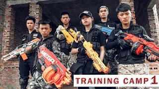 GUGU Nerf War : SQUAD CID Dragon Nerf Guns Fight Criminal Group SKMAN Mask Battle Skill Intrusion