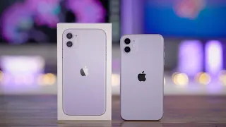 Обзор iPhone 11 purple в новой тонкой коробке!