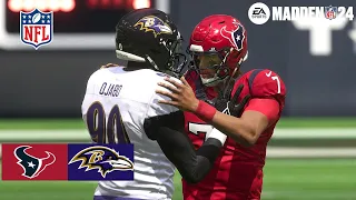 Madden 24 Stefon Diggs Texans vs Derrick Henry Ravens (Madden 25 Update Roster) 2024 Sim Game Play